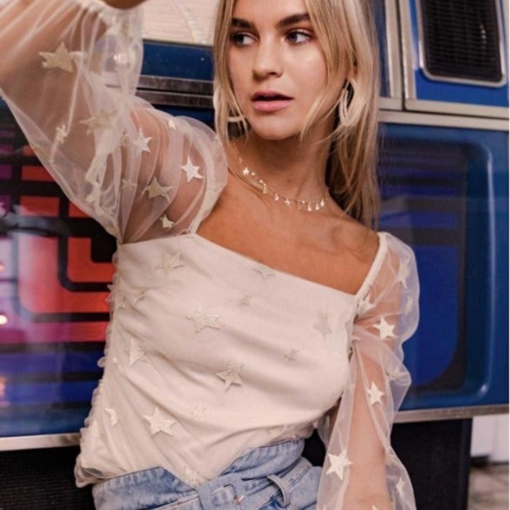Le Lis Shining Star Mesh Bodysuit.